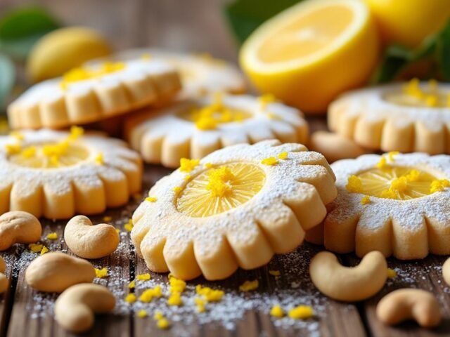 Sablés au citron et noix de cajou