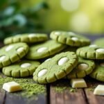 Sablés au thé matcha et chocolat blanc