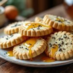 Shortbread au sésame noir et miel