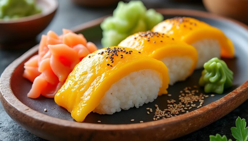 découvrez sushis tamago, une délicieuse fusion de saveurs avec notre omelette japonaise au goût sucré-salé. une expérience culinaire unique qui ravira vos papilles et vous plongera au cœur de la gastronomie japonaise.