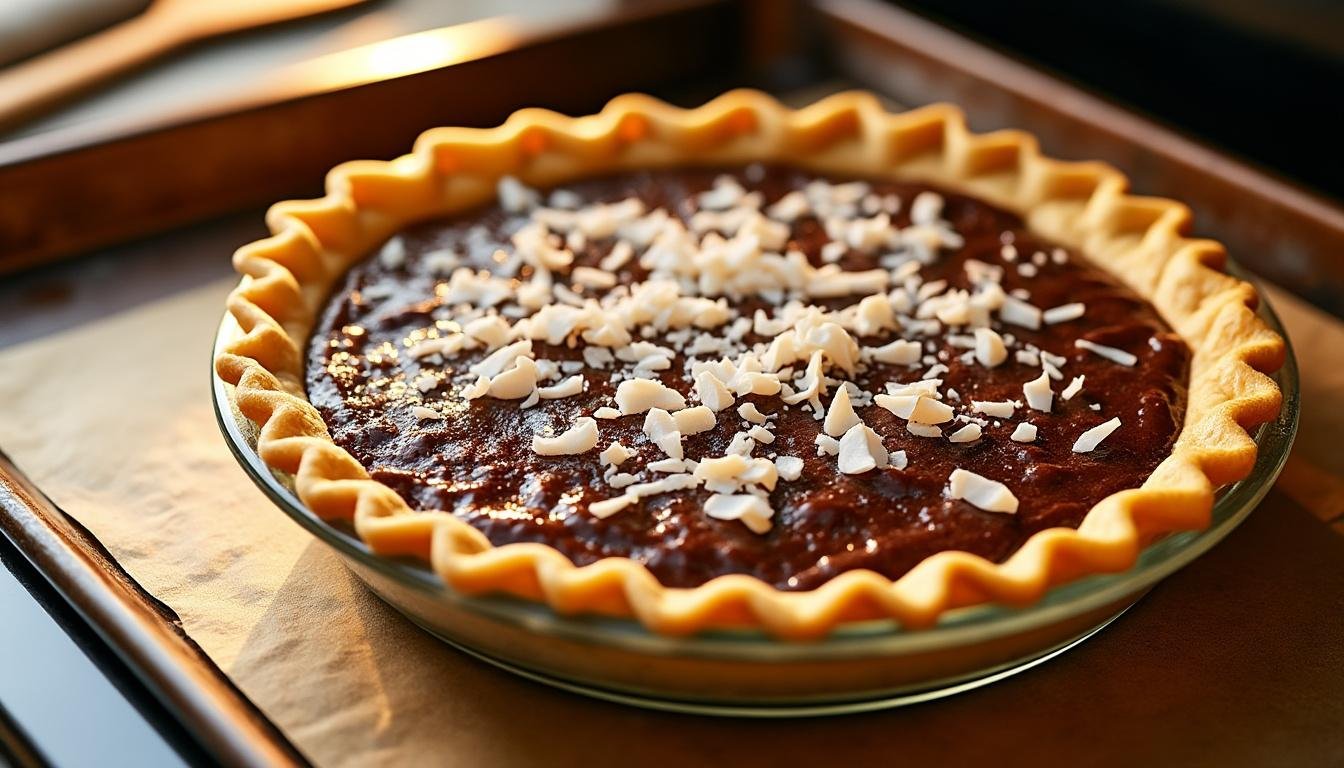 découvrez notre délicieuse tarte à la noix de coco et chocolat, alliant la douceur de la noix de coco à l'intensité du chocolat noir. une recette simple et savoureuse idéale pour les amateurs de desserts gourmands. parfaite pour toutes vos occasions, elle ravira les papilles de vos invités.