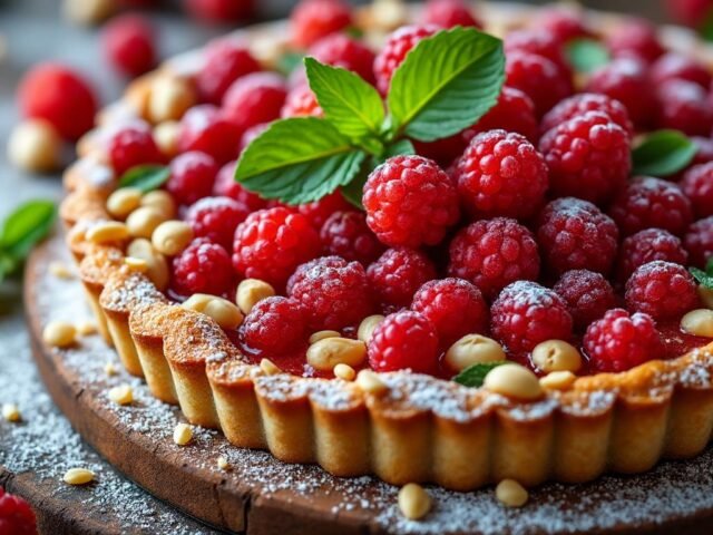 Tarte aux baies de goji et noisettes
