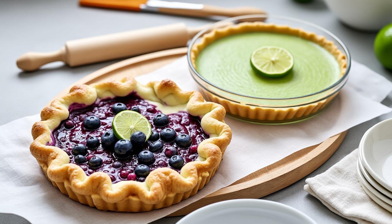 découvrez notre délicieuse tarte aux myrtilles et citron vert, une association parfaite de douceur et d'acidité. cette recette gourmande et fraîche est idéale pour toutes les occasions, alliant le goût sucré des myrtilles à la vivacité du citron vert. régalez vos invités avec cette pâtisserie savoureuse!