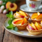 Tartelettes aux pêches et crème d’amande