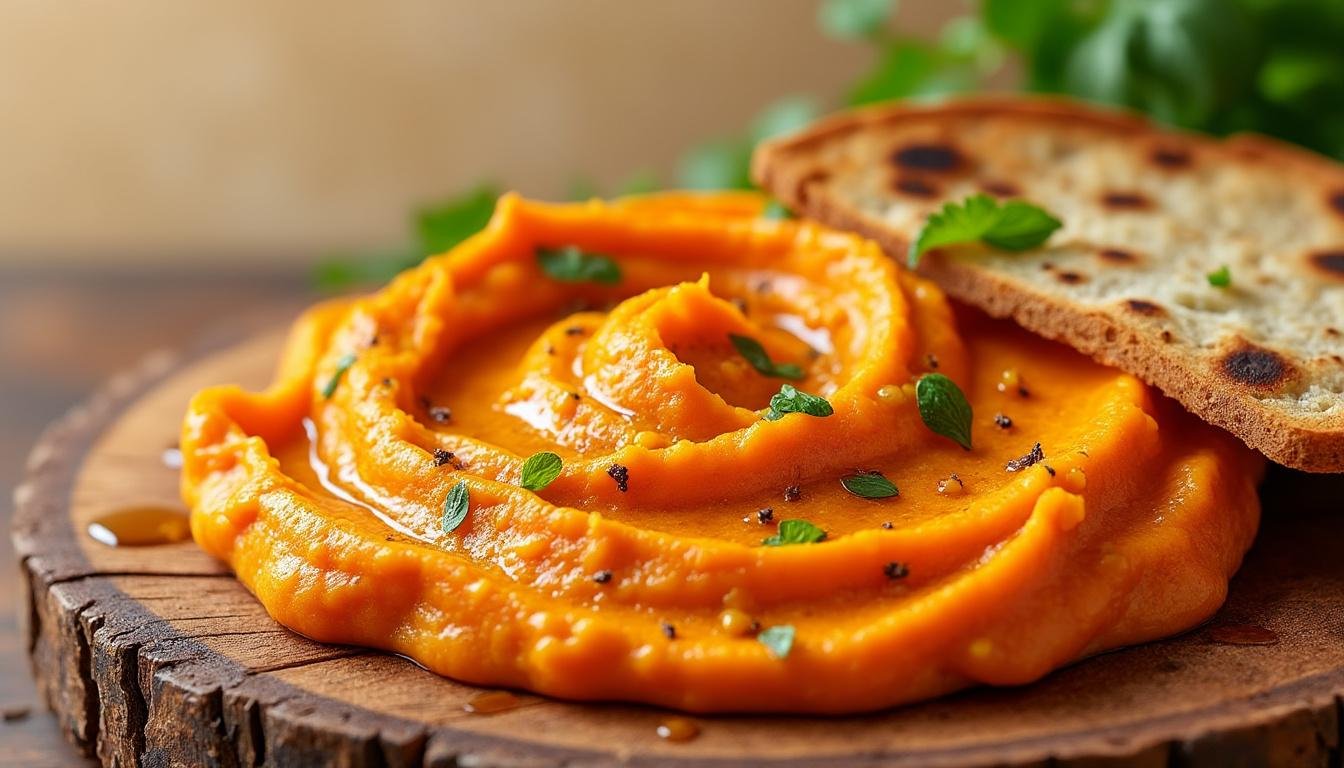 découvrez notre délicieuse tartinade de patate douce et cumin, un mélange savoureux et réconfortant. parfaite pour vos apéritifs, elle allie la douceur de la patate à l'arÎme épicé du cumin. idéale sur du pain, des crackers ou en accompagnement de légumes frais.