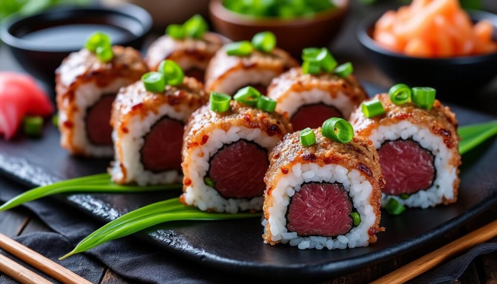 découvrez les tataki rolls, une fusion délicieuse entre la tradition du sushi et la saveur intense du tataki de bœuf. savourez une expérience culinaire unique qui allie textures et goûts pour éveiller vos papilles.