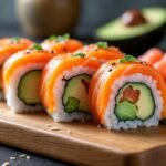 Uramaki Saumon Avocat : le rouleau inversé incontournable