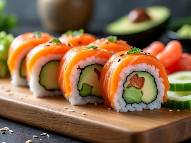 Uramaki Saumon Avocat : le rouleau inversé incontournable