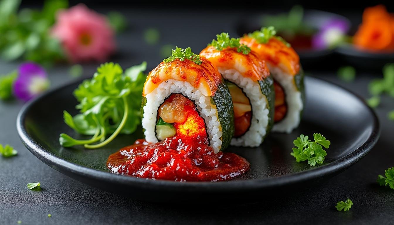 découvrez les volcano rolls, des sushis chauds et épicés qui allient savamment les saveurs traditionnelles japonaises à une touche de fusion audacieuse. une expérience gustative unique pour les amateurs de sushis en quête d'originalité!