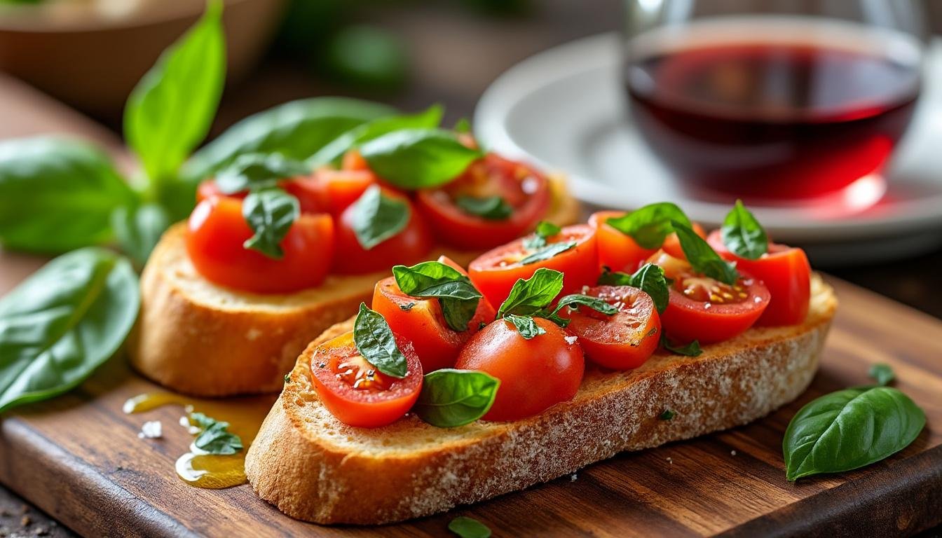 découvrez une délicieuse recette de bruschetta aux poivrons grillés et ricotta. savourez la combinaison parfaite de saveurs méditerranéennes sur un pain croustillant, idéale pour un apéritif raffiné ou un repas léger.
