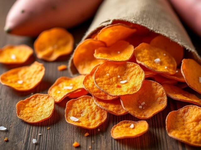 Chips de patate douce au four