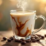 Crème au lait de soja et café