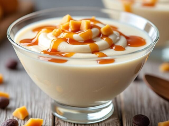 Crème dessert au lait de soja et caramel