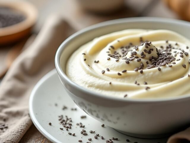 Crème vanille et graines de chia