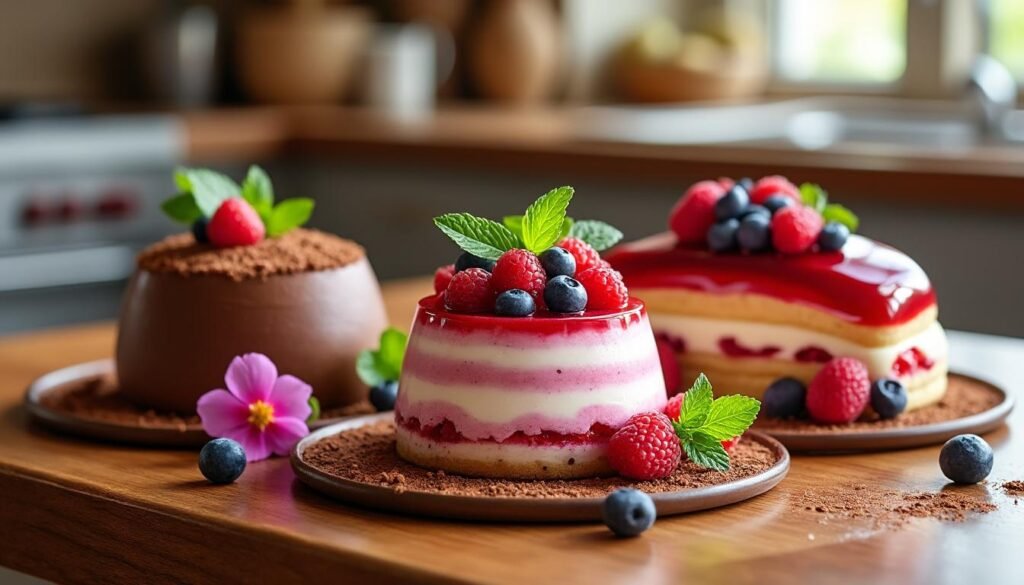 découvrez la suite de nos délicieuses recettes de crèmes, mousses et entremets : des desserts raffinés et onctueux pour sublimer vos repas et ravir les papilles de vos convives.