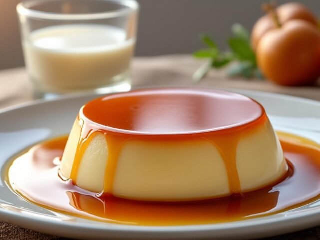 Flan au caramel et lait d’avoine