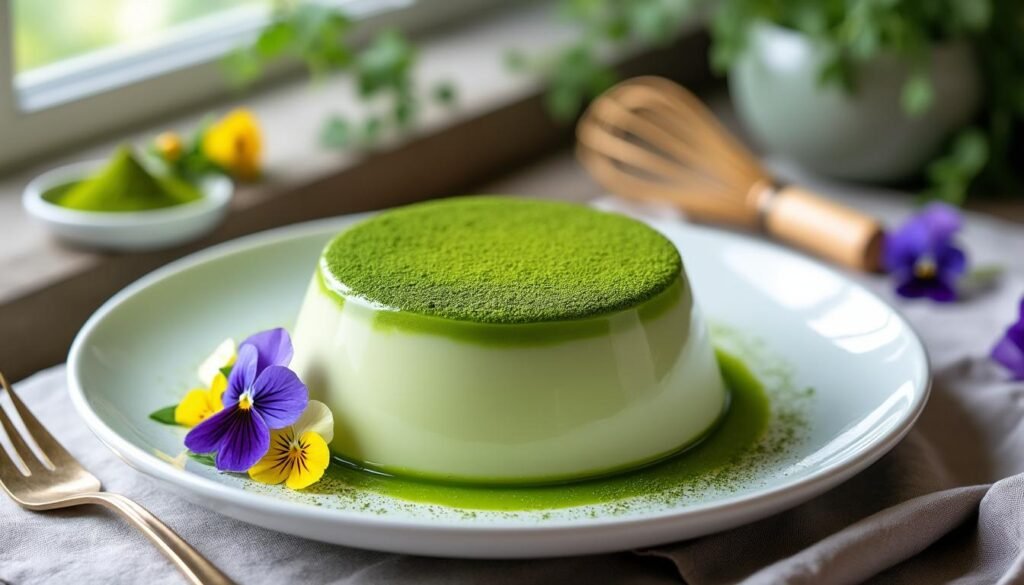 découvrez notre recette de flan végétarien au thé matcha, un dessert original et savoureux, facile à préparer et parfait pour une pause gourmande et saine.
