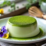 Flan végétarien au thé matcha