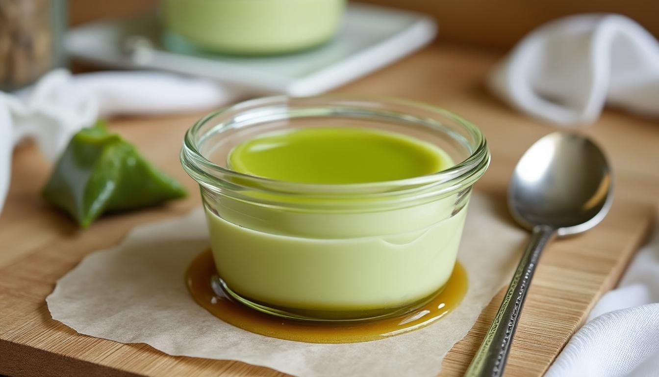 découvrez notre recette de flan végétarien au thé matcha, un dessert onctueux et original, facile à préparer et parfait pour surprendre vos convives avec des saveurs subtiles et raffinées.