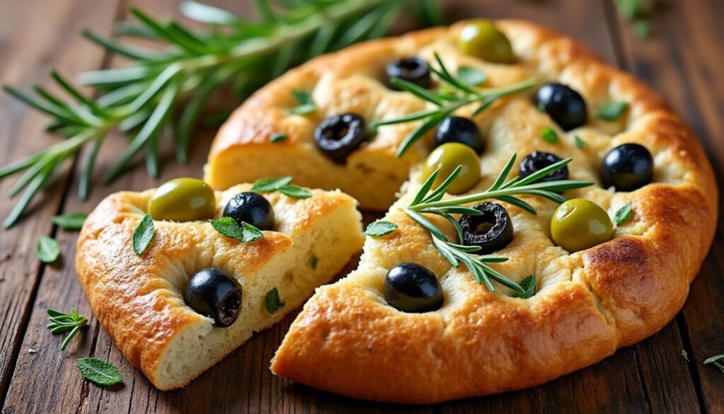 découvrez notre délicieuse recette de focaccia maison aux olives et romarin, idéale pour accompagner vos apéritifs ou repas en famille. apprenez étape par étape à préparer ce pain moelleux et parfumé qui ravira vos papilles.