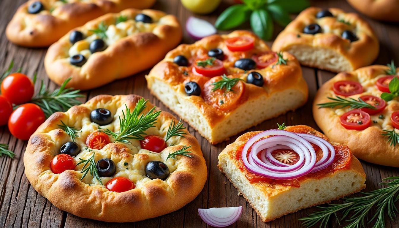 découvrez notre délicieuse recette de focaccia maison aux olives et romarin. apprenez à préparer ce pain italien moelleux et savoureux, parfait pour accompagner vos plats ou à déguster seul. un véritable régal pour les amateurs de saveurs méditerranéennes!