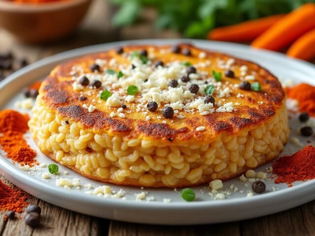 Gâteau de riz aux épices et parmesan