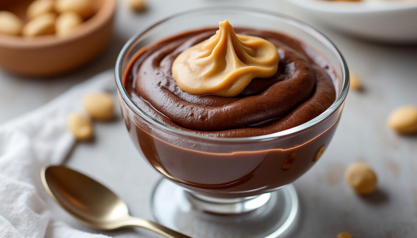 découvrez notre délicieuse mousse au chocolat et beurre de cacahuète : une alliance gourmande et onctueuse pour tous les amateurs de desserts irrésistibles. facile à préparer et parfaite pour régaler vos invités !