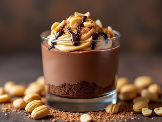 Mousse au chocolat et beurre de cacahuète