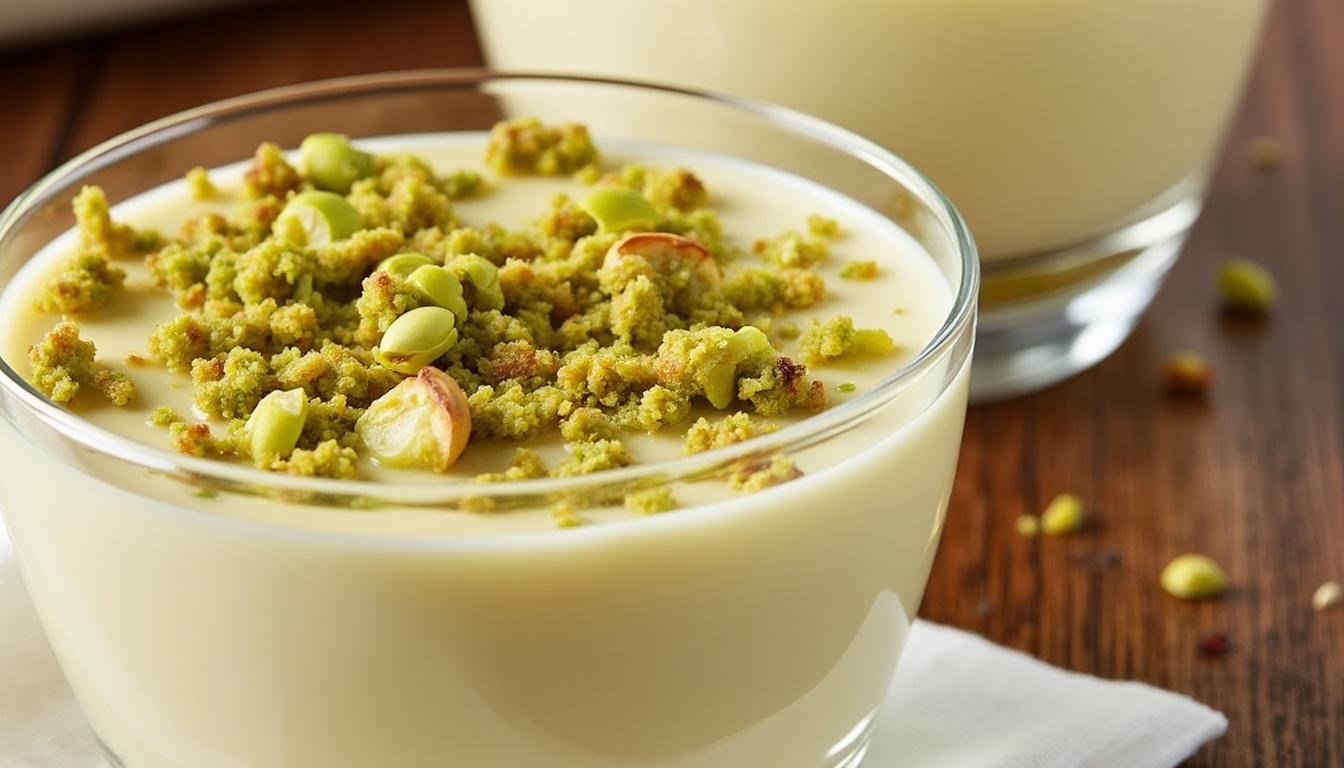 découvrez notre délicieuse panna cotta à la pistache : une douceur crémeuse, facile à réaliser, parfaite pour épater vos invités avec une touche d’originalité.