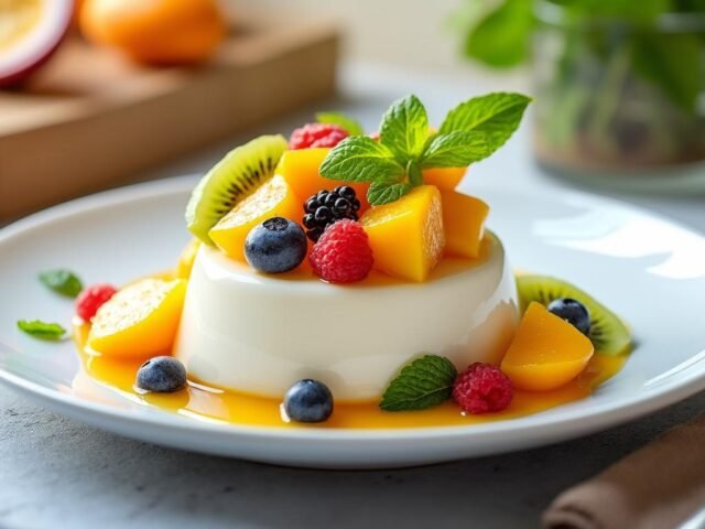 Panna cotta aux fruits exotiques
