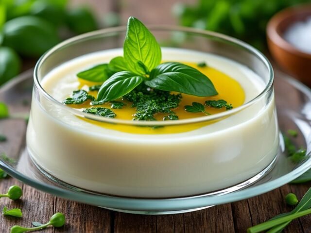 Panna cotta salée aux herbes