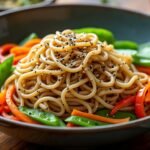 Pâtes soba au sésame et légumes croquants