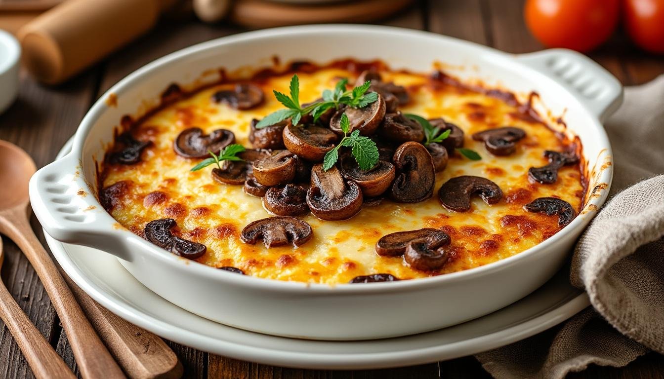 découvrez notre recette savoureuse de polenta gratinée au fromage et champignons : un plat réconfortant, facile à préparer, idéal pour régaler toute la famille lors d’un repas convivial.