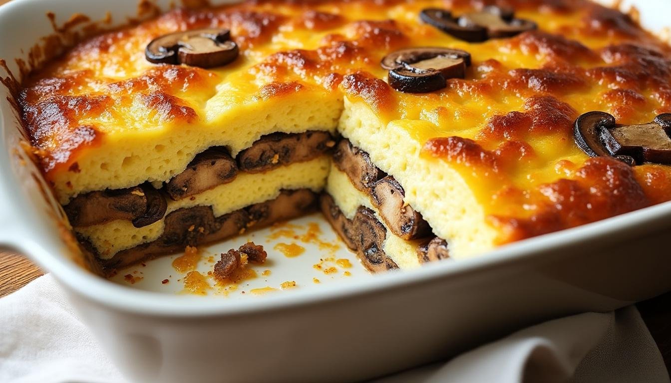 découvrez une délicieuse polenta gratinée au fromage et champignons : une recette conviviale, crémeuse et savoureuse, parfaite pour un repas réconfortant aux saveurs forestières.