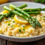Risotto au citron et asperges vertes