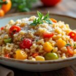 Risotto aux poivrons rôtis et thym