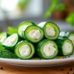 Roulés de concombre à la ricotta