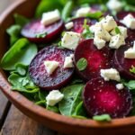 Salade de betteraves marinées et feta
