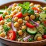 Salade de boulgour et pois chiches grillés