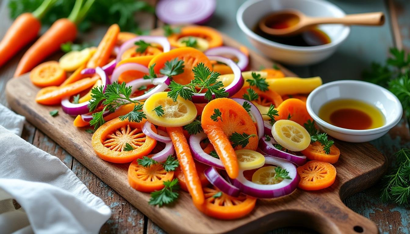 découvrez notre délicieuse salade de carottes râpées agrémentée d'amandes effilées, un mélange frais et croquant parfait pour vos repas. simple à préparer, elle apporte une touche de couleur et de saveur à vos plats, tout en étant saine et nourrissante.