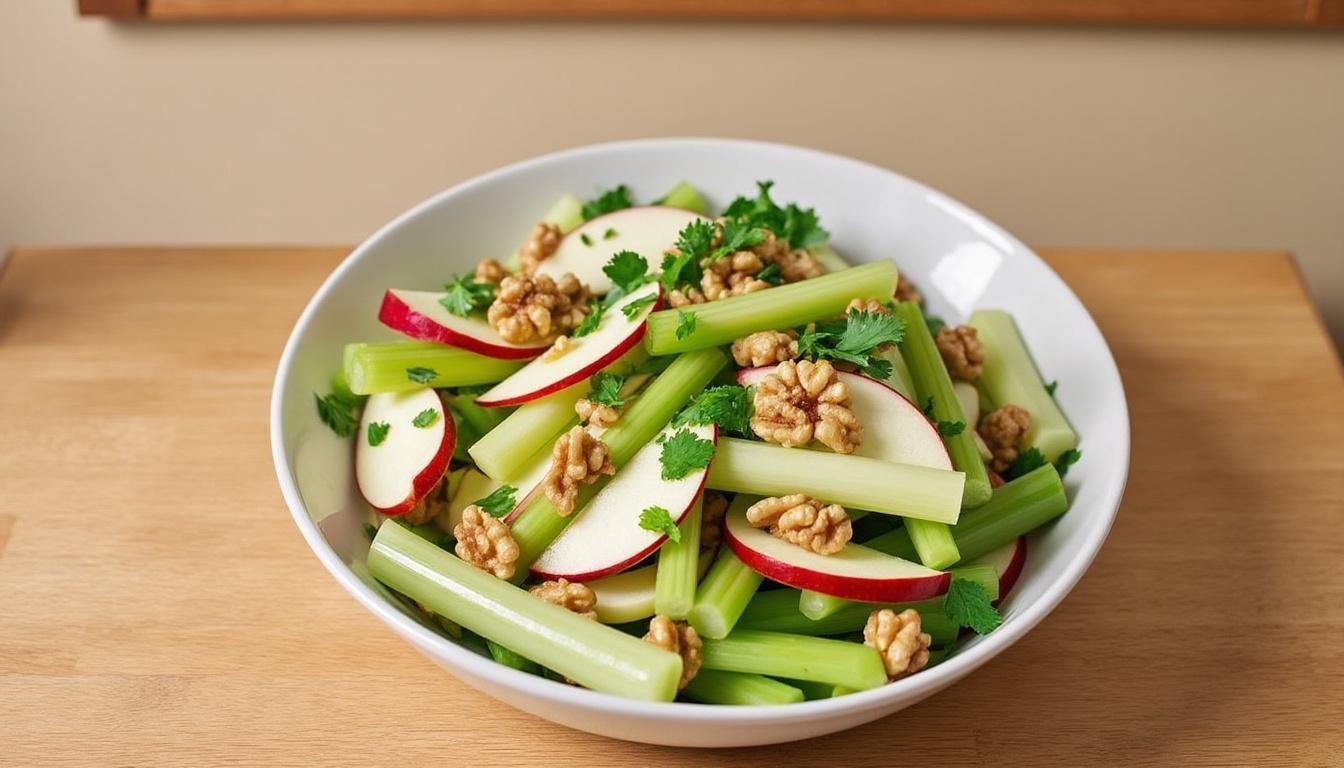 découvrez notre délicieuse salade de céleri, pommes et noix, un mélange croquant et frais parfait pour vos repas d'été. cette recette saine et savoureuse allie le croquant du céleri à la douceur des pommes et à la richesse des noix. idéale en accompagnement ou en plat principal, cette salade saura séduire vos papilles !