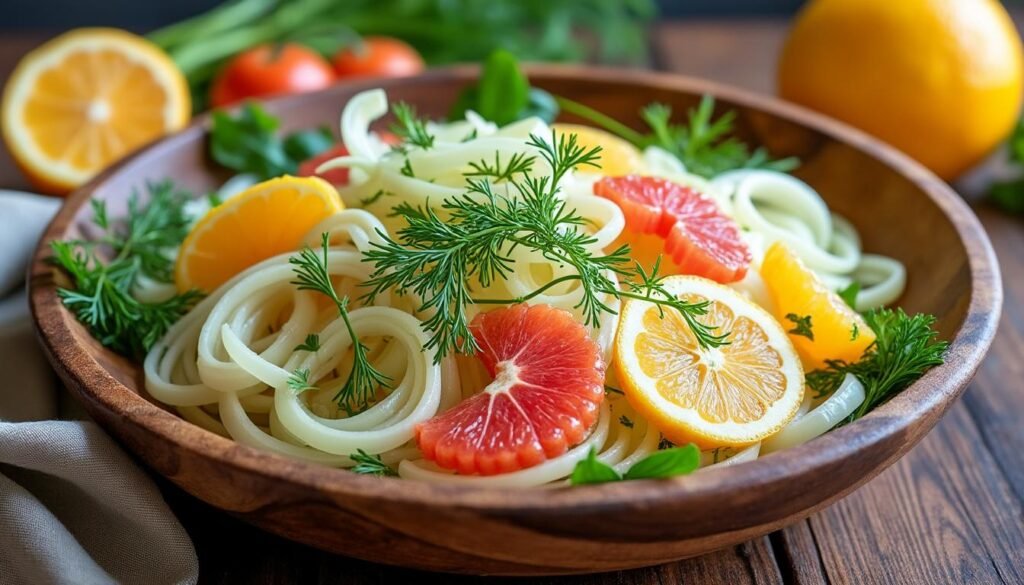 découvrez notre recette de salade fraîche et légère à base de fenouil croquant, d’aneth aromatique et d’agrumes juteux. parfaite en entrée ou en accompagnement pour des repas sains et gourmands.