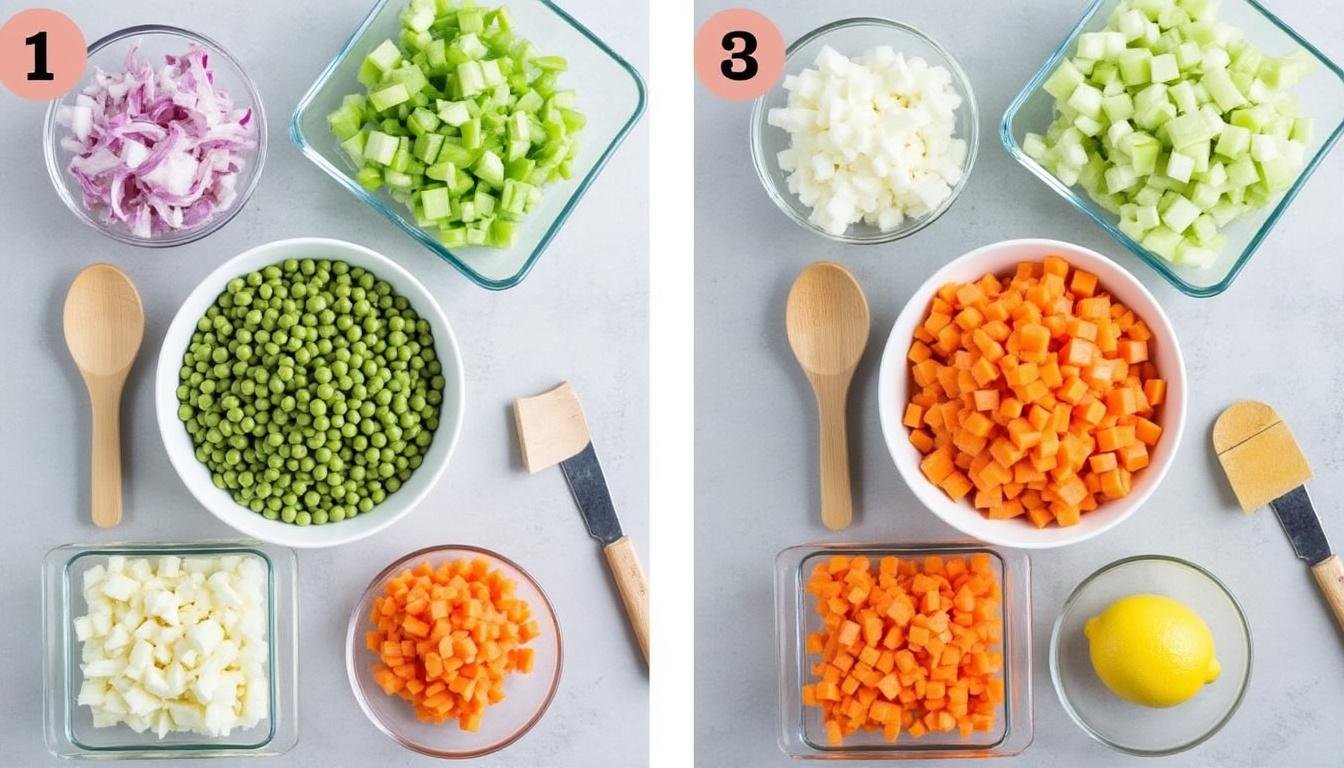 découvrez notre recette fraîche et savoureuse de salade de pois cassés, relevée par des éclats de céleri croquant et une vinaigrette à la moutarde. parfaite pour un repas léger et équilibré !