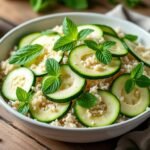 Salade de semoule, courgettes et menthe