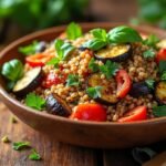 Salade d’épeautre et légumes rôtis