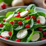 Salade d’épinards, chèvre et baies de goji