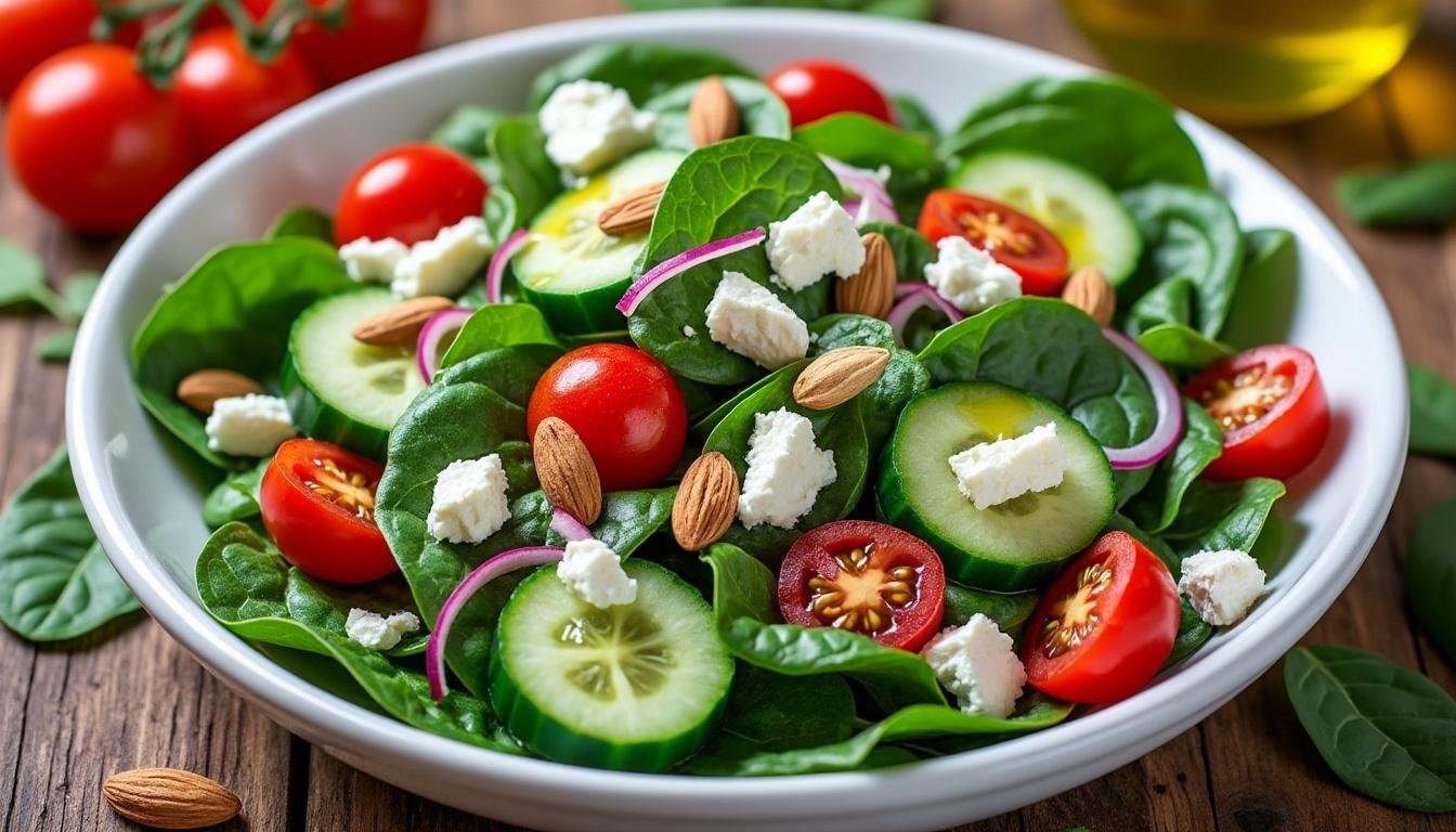 découvrez une salade d’épinards fraîche et légère, sublimée par du chèvre fondant et des baies de goji riches en antioxydants. une recette saine, colorée et facile à préparer pour des repas équilibrés toute l’année.