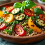 Salade d’orge et légumes grillés