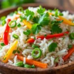 Sauté de riz à la noix de coco et légumes croquants