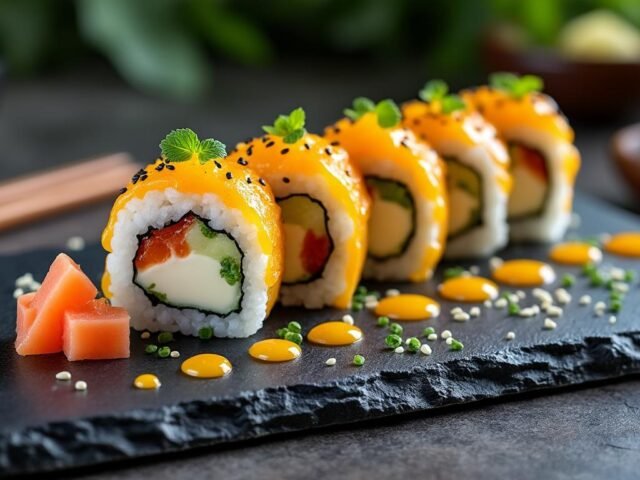 Sushis au Fromage Frais et Confiture de Yuzu : sucré-salé original